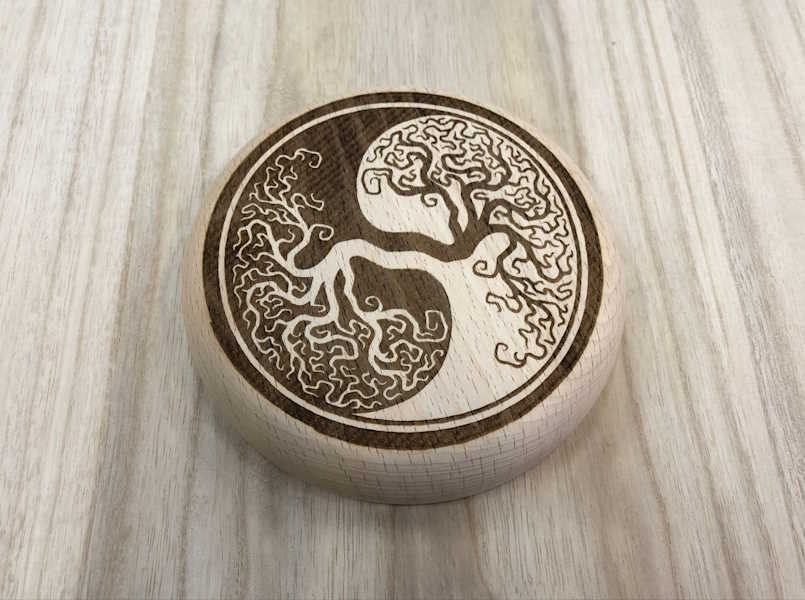 Árbol de la vida Ying Yang madera haya
